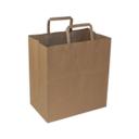 Kraft Paper Shopping Bag with Flat Handle