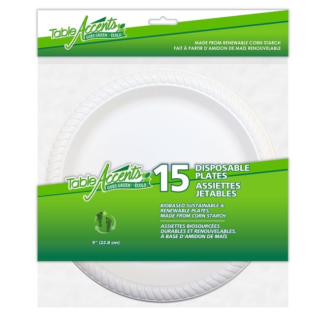 9 in Biobased Corn Starch Plate