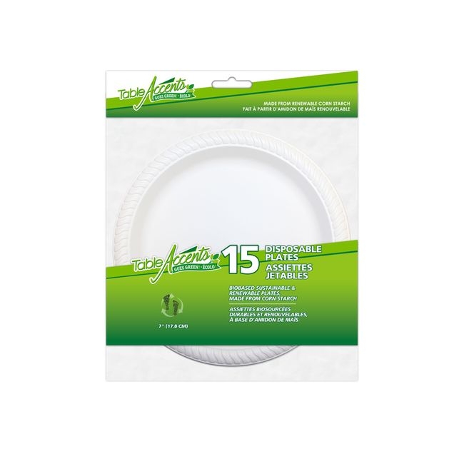 7 in Biobased Corn Starch Plate