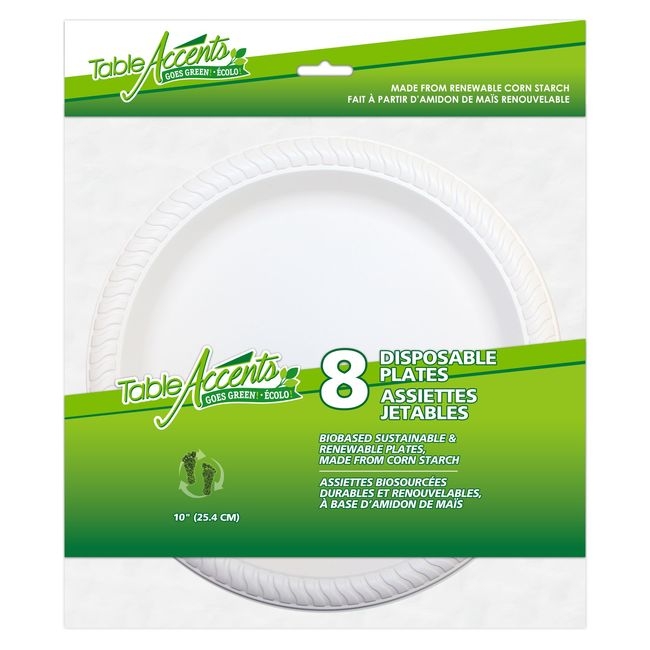 10 in Biobased Corn Starch Plate