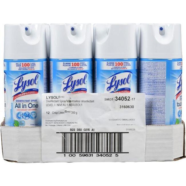 Lysol Fresh Scent Disinfectant Spray, 350 G -- 12 Per Case
