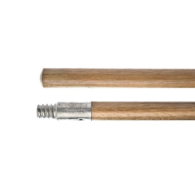 Wooden with Metal Threaded Handle