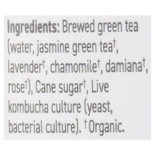 Organic Love Jasmine Green Tea Lavender Chamomile Kombucha