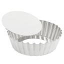 Tinned Loose Bottom Quiche Mold with Narrow Ribs