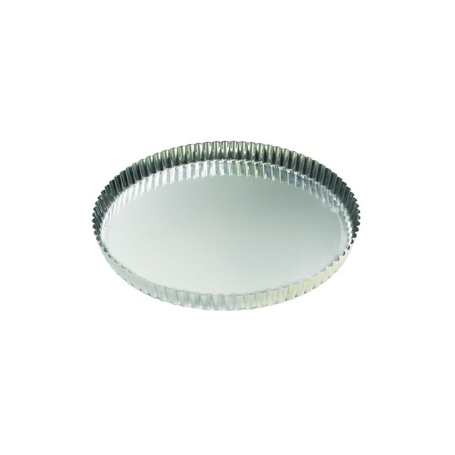 Tin Plate Round Fluted Tart Mold with Fixed Bottom