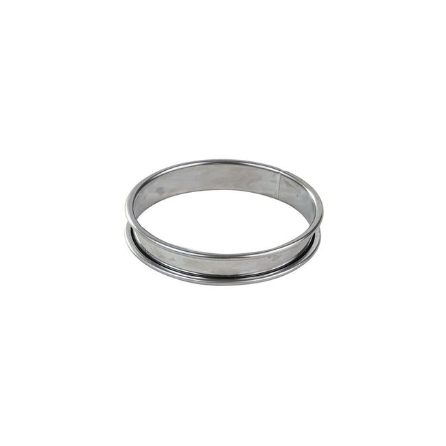 Stainless Steel Deep Tart Ring with Rolled Edges