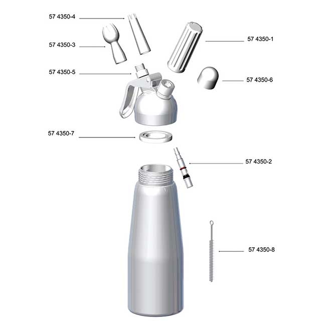 White Cap for 574350 and 574351 Aluminum Whippers