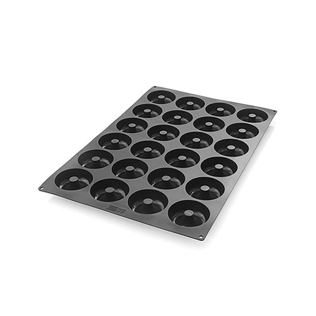 Black Silicone 24 Cavities Donut Mold