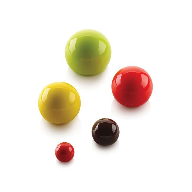 Silikomart Curveflex Silicone 15 Cavities Truffle Mold, 13.1 X 7 X 1.3 In