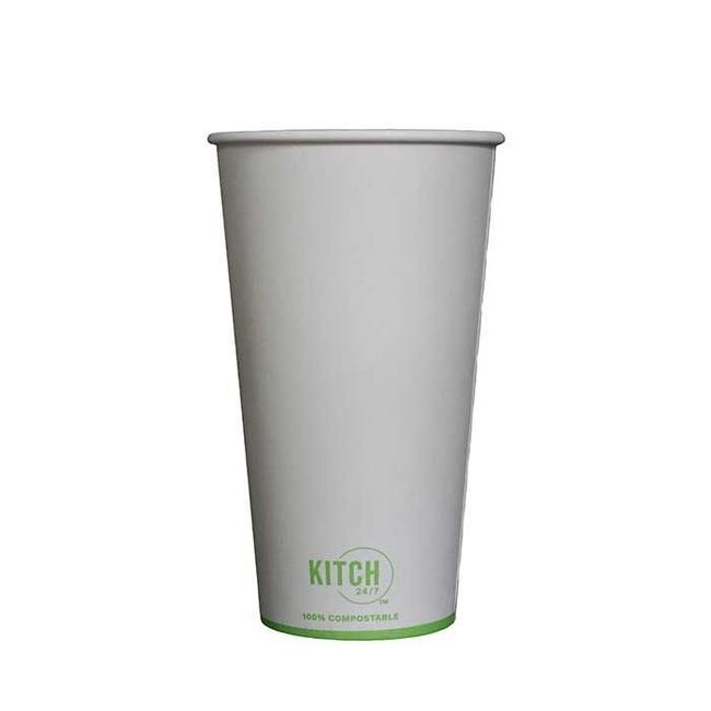White Compostable Paper Hot Cup