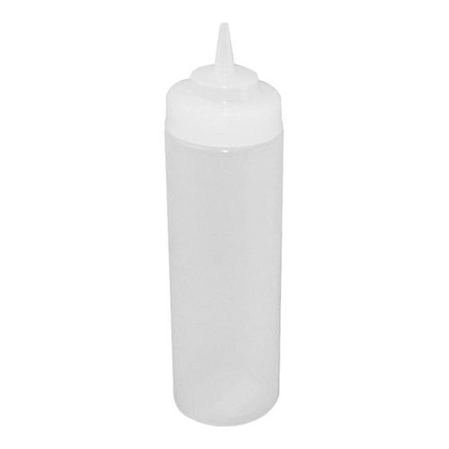 Winco Psw-32 Clear Plastic Wide-mouth Squeeze Bottle, 32 Oz -- 6 Per Case