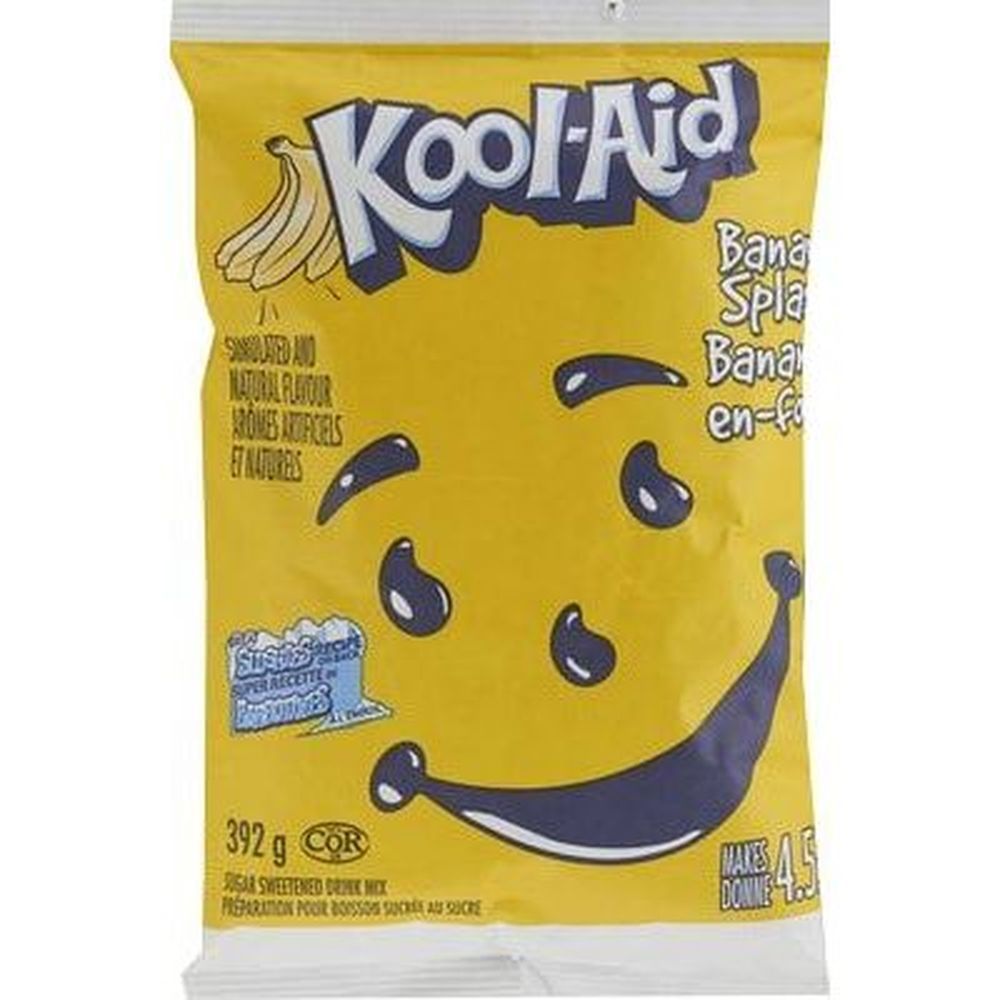 Kool-aid Mélange Pour Boisson Sucrée À La Banane, 392 G -- 18 Par Boîte