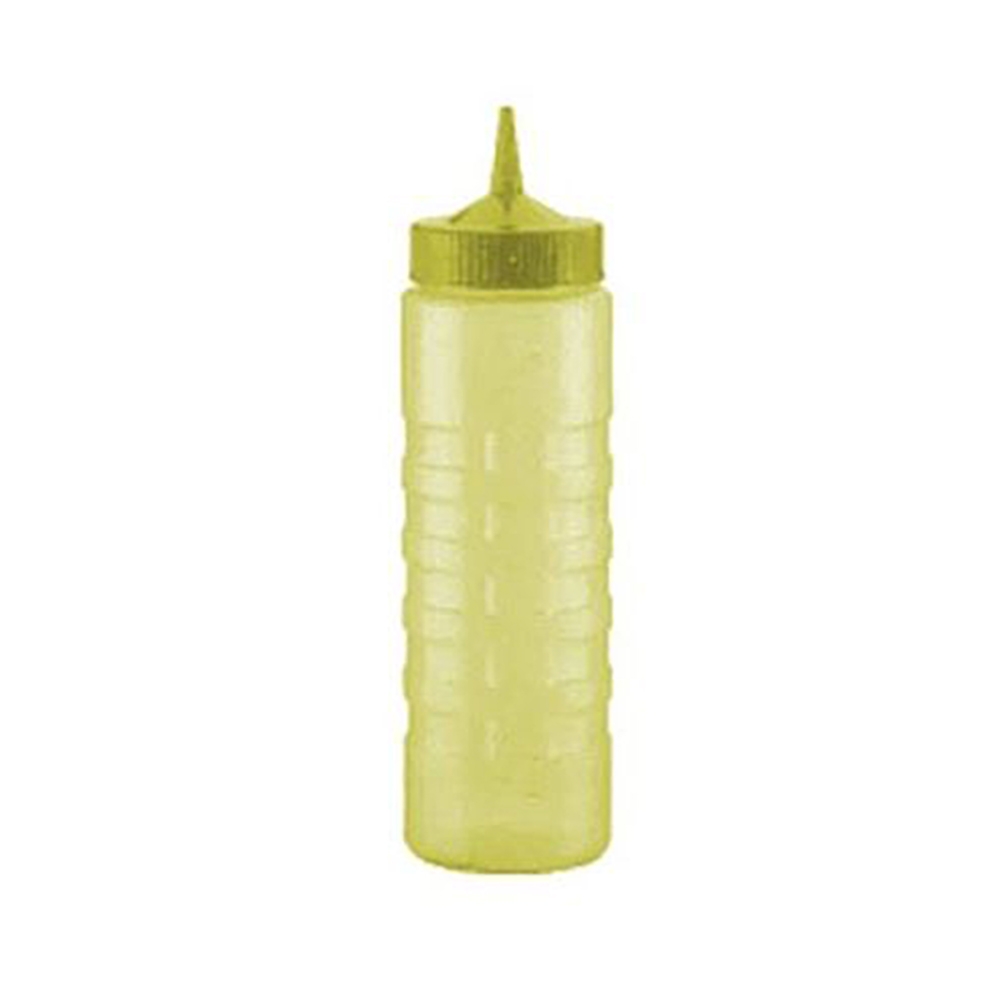 4924CJ-08 Yellow Translucent Wide Mouth Squeeze Bottle Only, 24 oz Capacity